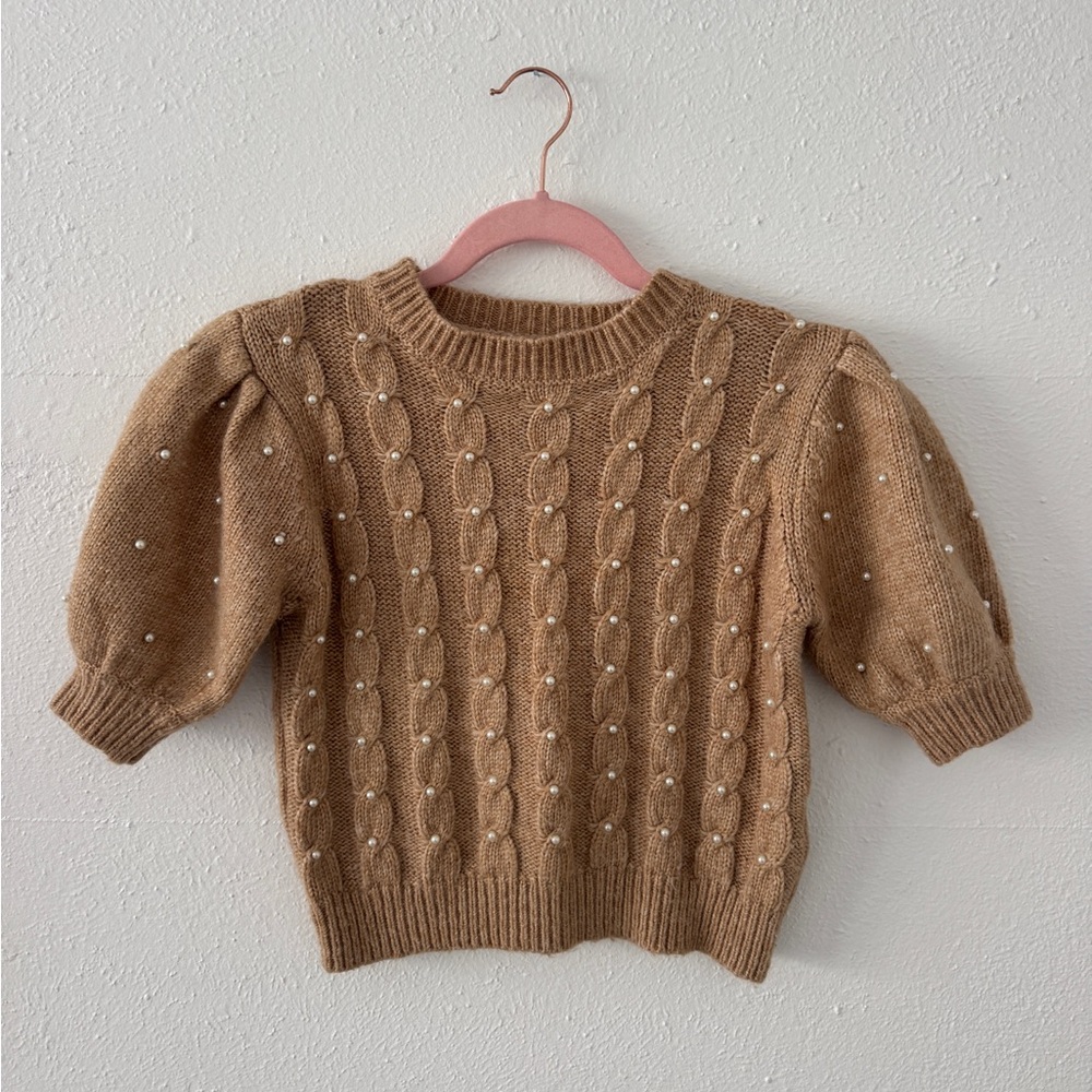 Pearl Puff Sleeve Sweater